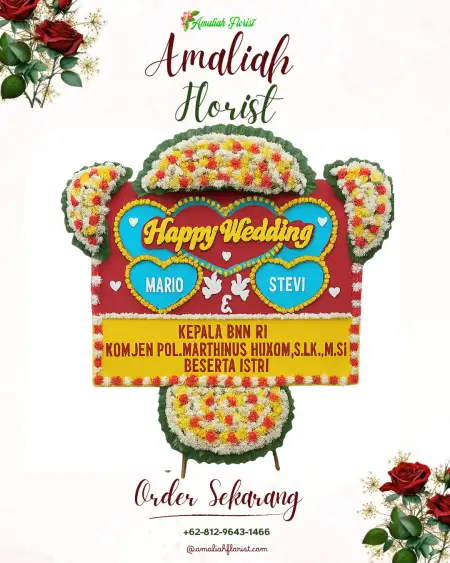 Papan Bunga Pernikahan Wek Ii